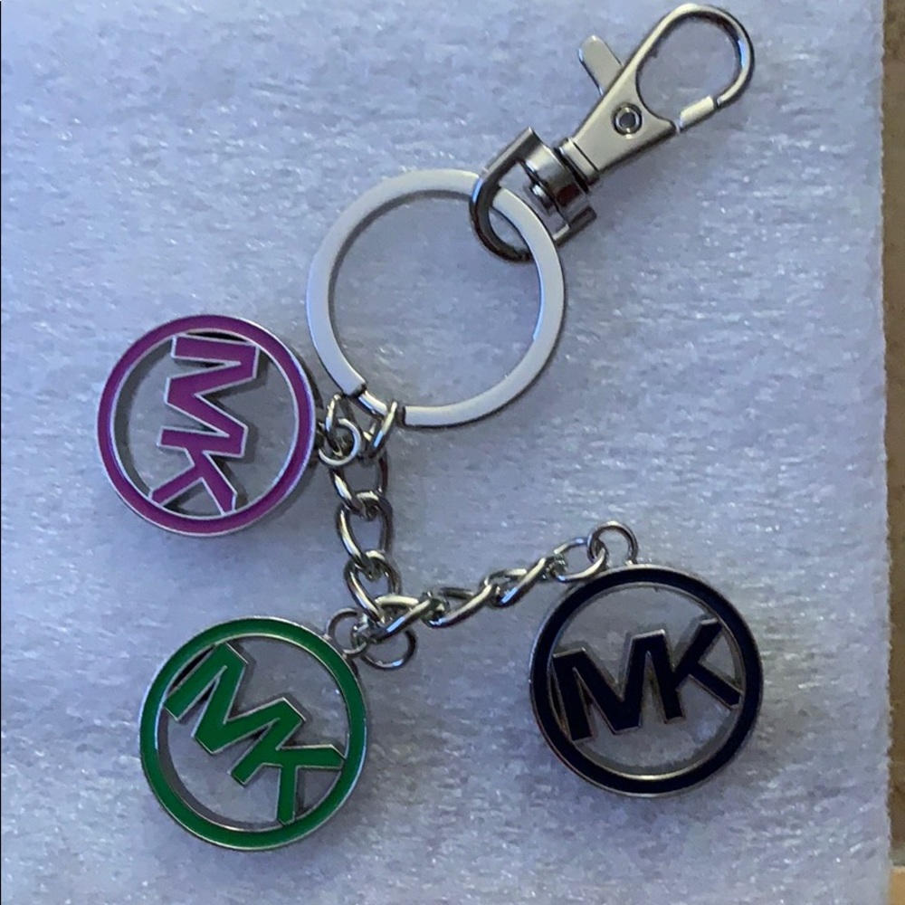 Michael Kors Silver Multi-Color Keychain / Charm. - Picture 2 of 8